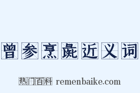 曾参烹彘近义词是什么意思的图片